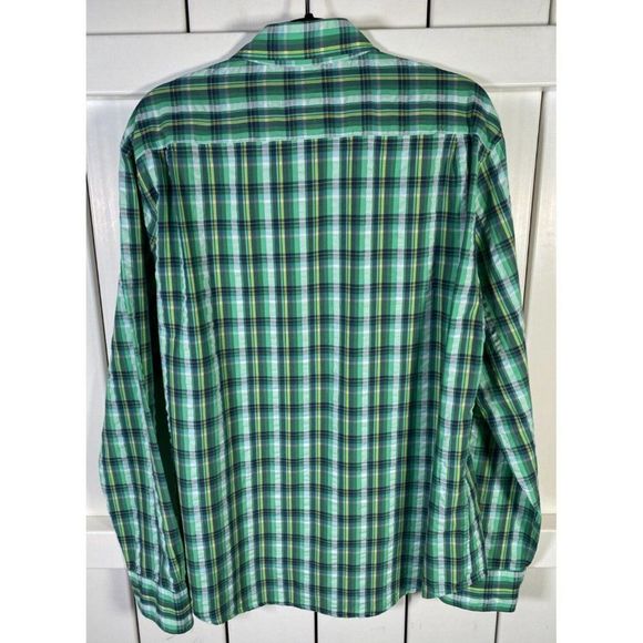 Relwin Men's Button-Down Shirt Check Multi-color Size XL - Picture 3 of 4